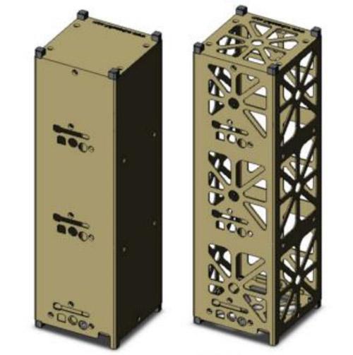 Fig. 2: Modello a CAD 3D di una struttura principale di un CubeSat 3U